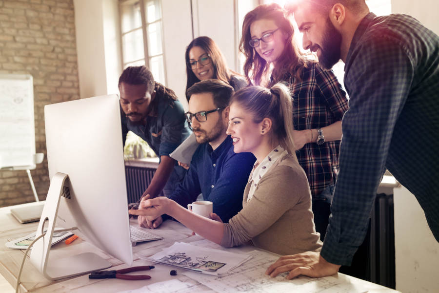 Picture of architects working together in modern office